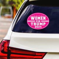 Women for Trump 2024 Sticker Vinyl Decal - Trump 2024, Donald Trump For President 2024, Take America Back Bumper Sticker Decal - 6" x 4.5"