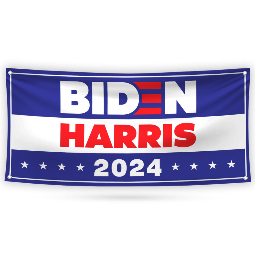 Biden Harris 2024 Banner Sign, 13 Oz Joe Kamala Biden For President 2024 Sign, 2024 President Election Vinyl Banner With Metal Grommets