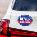 Never Surrender 2024 Magnet, Take America Back, Trump For President 2024 Car Magnet, Trump Magnet, Trump 2024 Vehicle Magnet, 6