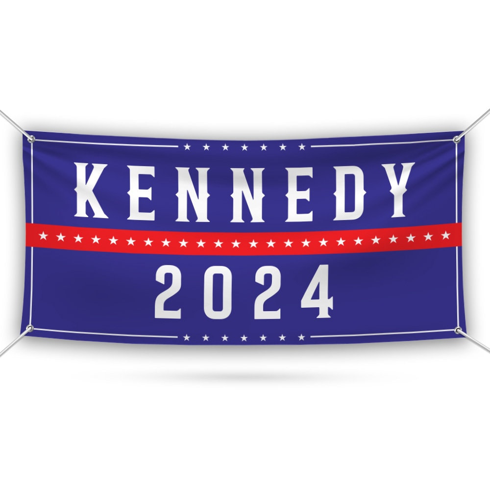 Kennedy 2024 Banner Sign, 13 Oz Waterproof RFK Jr. Election 2024 Banner, Robert F. Kennedy Jr. For President 2024 Banner With Metal Grommets