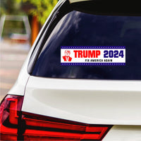 Fix America Again Trump 2024 Sticker Vinyl Decal - Donald Trump For President 2024, Take America Back Bumper Sticker - 10" x 3"