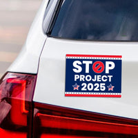 Stop Project 2025 Car Magnet, Vote Democrat 2024 Vehicle Magnet, 2024 President Election Bumper,  Vote Blue Save Democracy Magnet, 6" x 4.5"