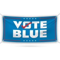 Vote Blue Save Democracy Banner Sign, 13 Oz Waterproof Vote Democrat Banner, Vote Blue. For President 2024 Banner With Metal Grommets