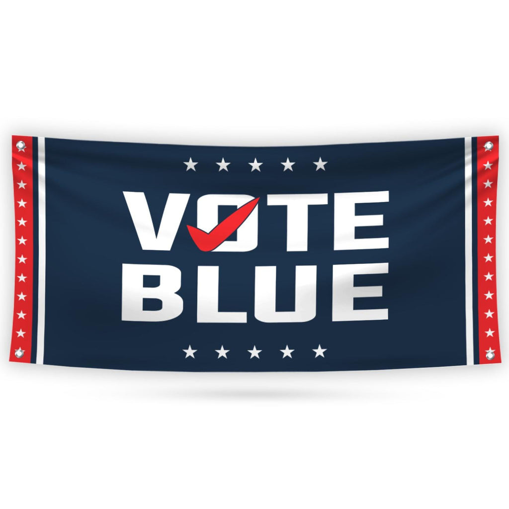 Vote Blue Save Democracy Banner Sign, 13 Oz Waterproof Vote Democrat Banner, Vote Blue. For President 2024 Banner With Metal Grommets