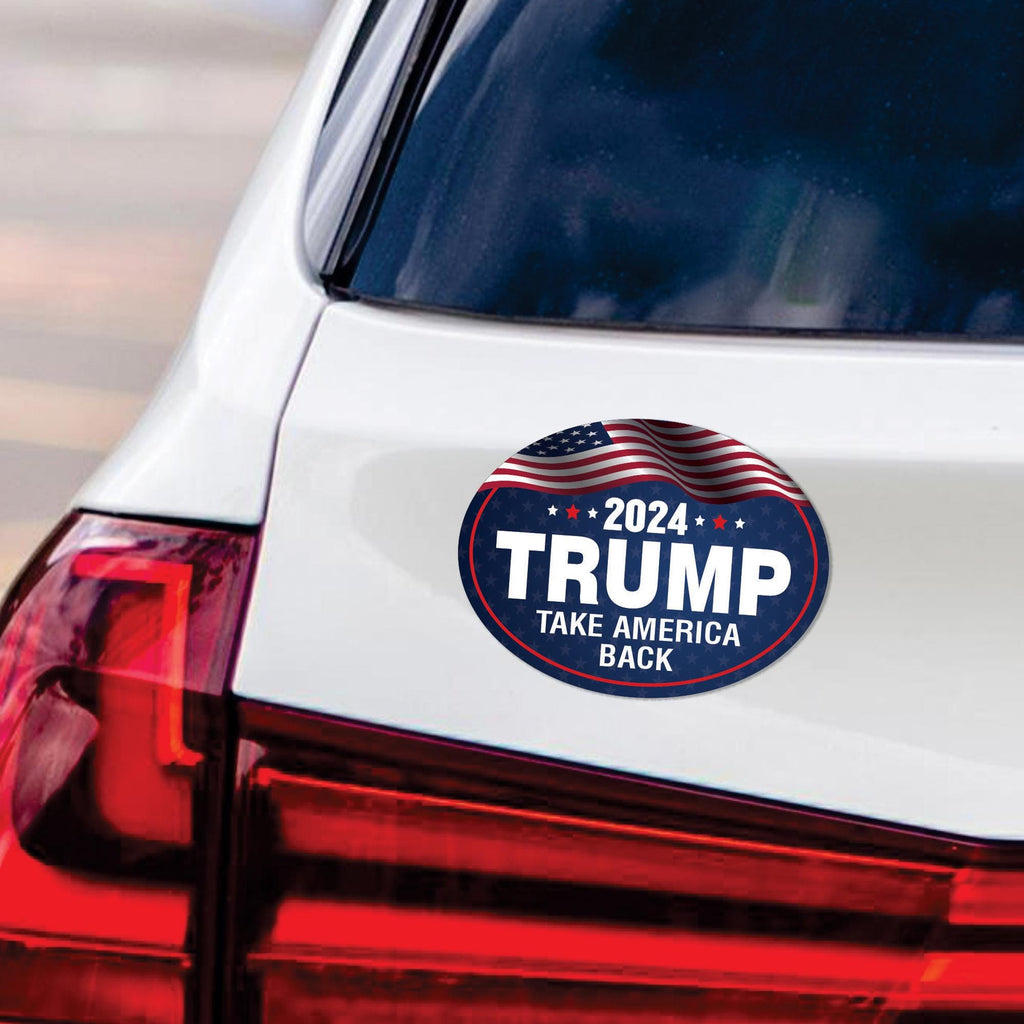 Trump 2024 Magnet, Take America Back, Trump 2024, Trump For President 2024 Car Magnet, Trump Magnet, Trump 2024 Vehicle Magnet, 6" x 4.5"