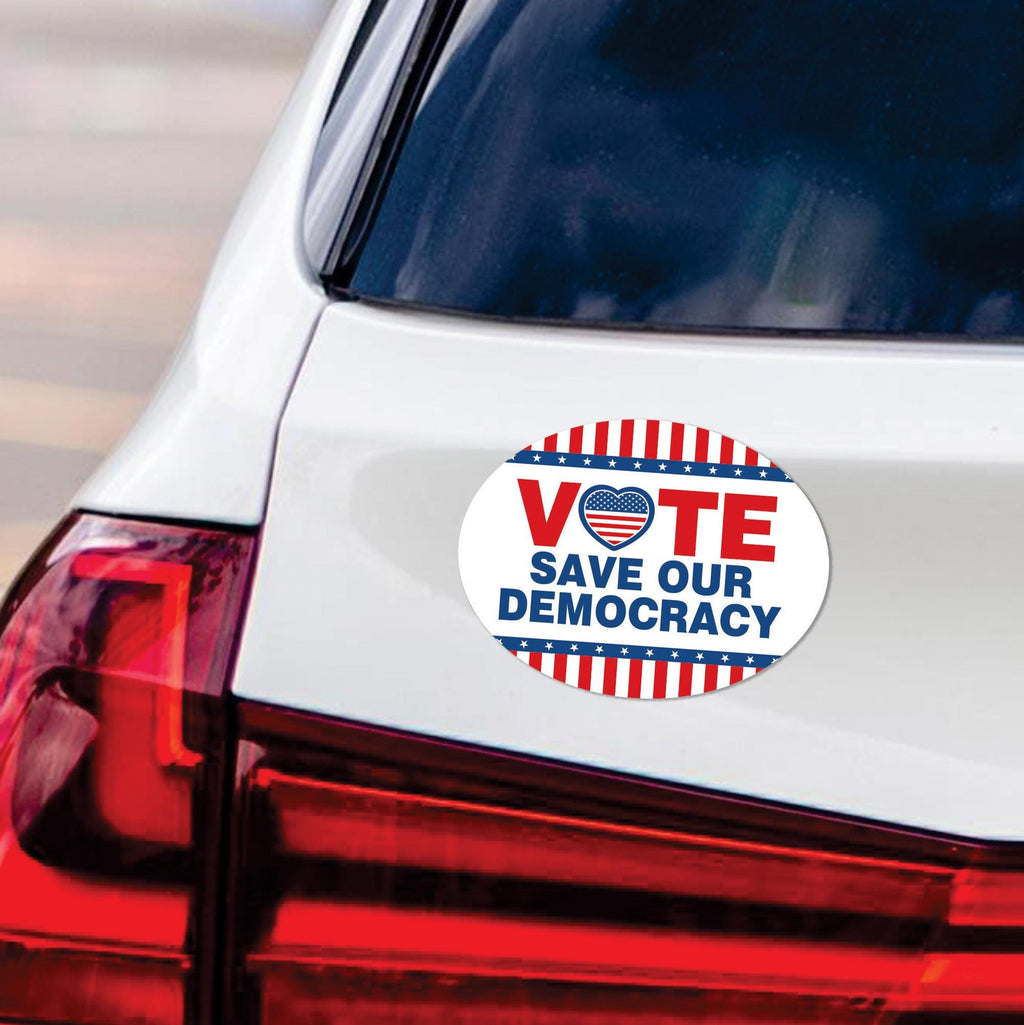 Vote Blue Save Democracy Car Magnet, Vote Democrat 2024 Vehicle Magnet, 2024 President Election Bumper, Save Democracy Magnet, 6" x 4.5"