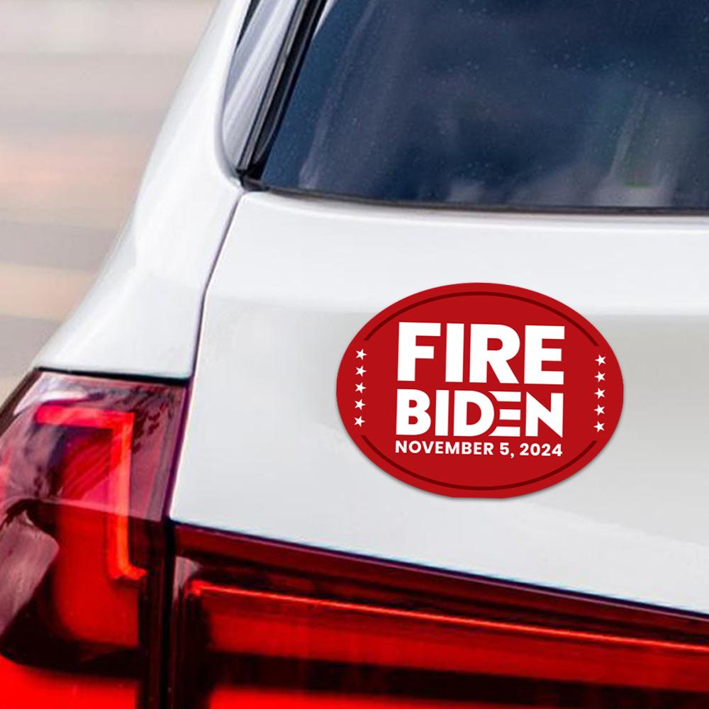 Fire Biden 2024 Car Magnet, Anti Biden Vehicle Magnet, 2024 President Election Bumper, Fire Biden Magnet, 6" x 4.5"