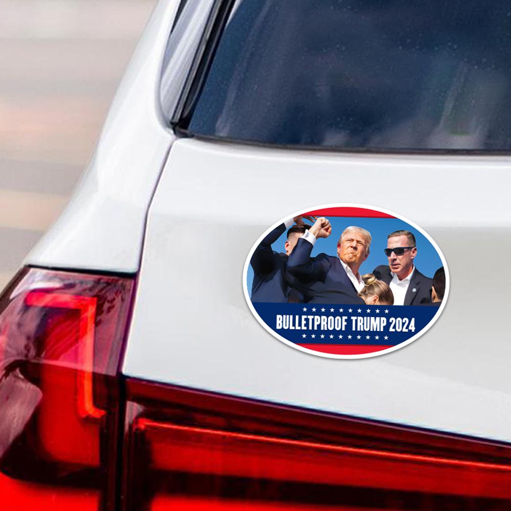 Trump 2024 Magnet, Take America Back, Still Standing, Trump Shot Car Magnet, Never Surrender, Trump Fight, Election 2024 Magnet, 6" x 4.5"