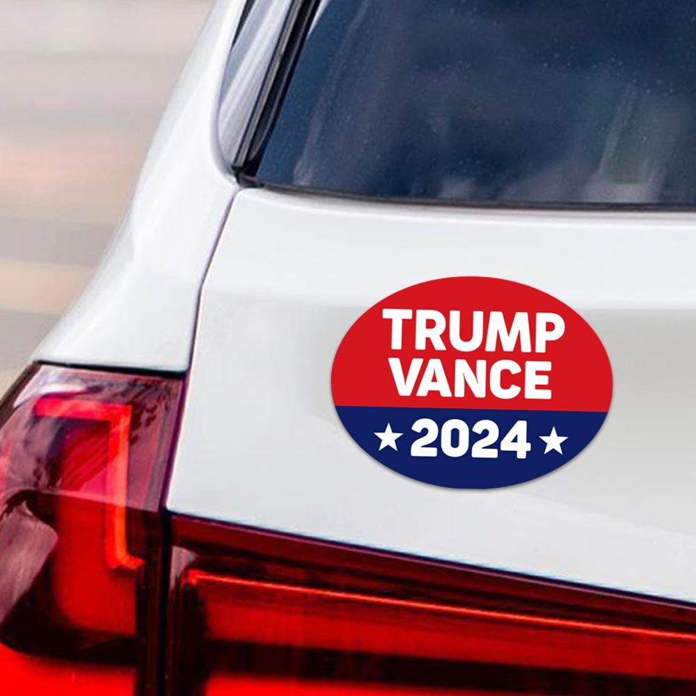 Trump Vance 2024 Magnet, Take America Back, Trump For President 2024 Car Magnet, Trump Magnet, Trump 2024 Vehicle Magnet, 6" x 4.5"