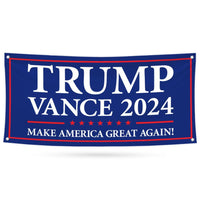 Trump Vance 2024 Banner Sign, 13 Oz Heavy Duty Waterproof Trump For President 2024, Take American Back Vinyl Banner with Metal Grommets