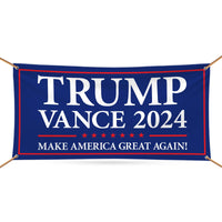 Trump Vance 2024 Banner Sign, 13 Oz Heavy Duty Waterproof Trump For President 2024, Take American Back Vinyl Banner with Metal Grommets