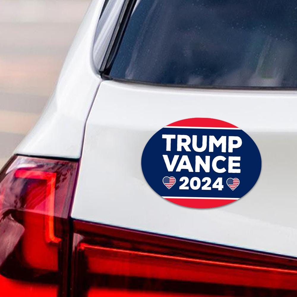 Trump Vance 2024 Magnet, Take America Back, Trump For President 2024 Car Magnet, Trump Magnet, Trump 2024 Vehicle Magnet, 6" x 4.5"