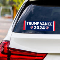 Trump Vance 2024 Sticker Vinyl Decal, Trump 2024 Vinyl Sticker, 2024 Election, Take America Back, Trump Campaign Bumper Sticker, 10" x 3"
