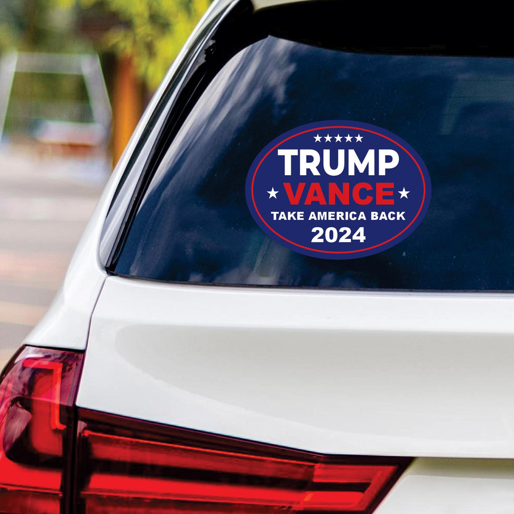 Trump Vance 2024 Sticker Vinyl Decal, Trump 2024 Vinyl Sticker, 2024 Election, Take America Back, Trump Campaign Bumper Sticker, 6" x 4.5"