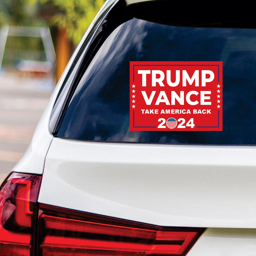 Trump Vance 2024 Sticker Vinyl Decal, Trump 2024 Vinyl Sticker, 2024 Election, Take America Back, Trump Campaign Bumper Sticker, 6" x 4.5"