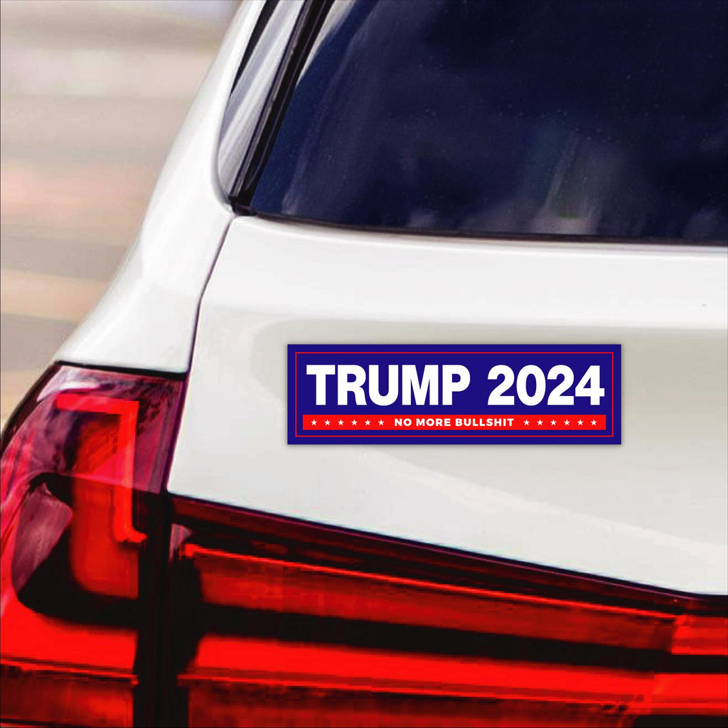 No More Bullshit Magnet, Take America Back, Trump For President 2024 Car Magnet, Trump Magnet, Trump Vance 2024 Vehicle Magnet, 10" x 3"