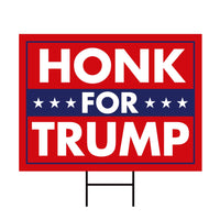 Honk for Trump 2024 Yard Sign - Coroplast Trump 2024, Donald Trump For President 2024 Take America Back Yard Sign with Metal H-Stake