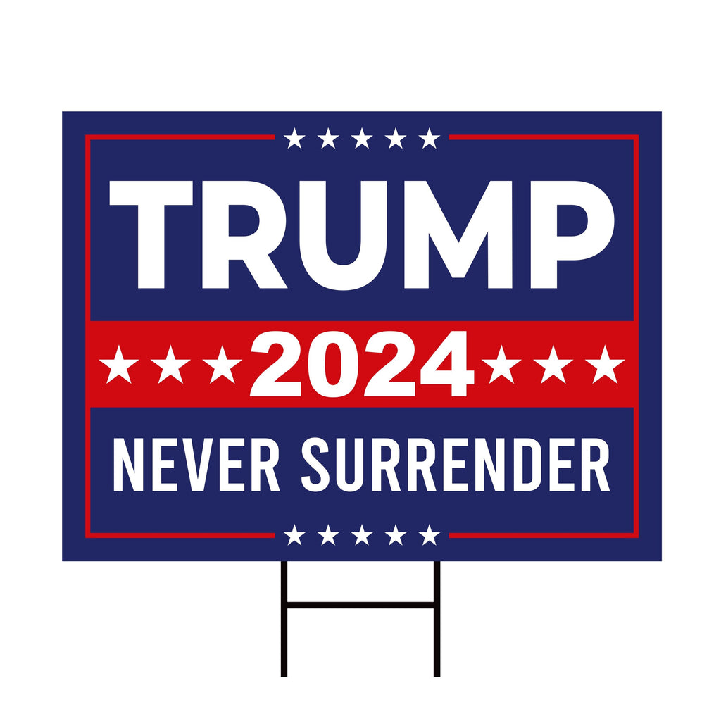 Trump for President 2024 Yard Sign, Still Standing Sign, Trump Vance, Never Surrender, Trump Fight, Election 2024 Sign with Metal H-Stake