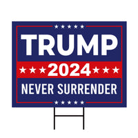 Trump for President 2024 Yard Sign, Still Standing Sign, Trump Vance, Never Surrender, Trump Fight, Election 2024 Sign with Metal H-Stake
