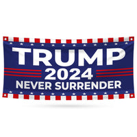 Trump for President 2024 Banner, 13 Oz Still Standing, Trump Vance, Never Surrender, Trump Fight, Election 2024 Banner With Metal Grommets