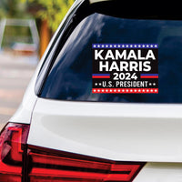 Kamala Harris 2024 Sticker Vinyl Decal, Harris For President 2024 Vinyl Sticker, Madam President, Election Harris Bumper Sticker - 6" x 4.5"
