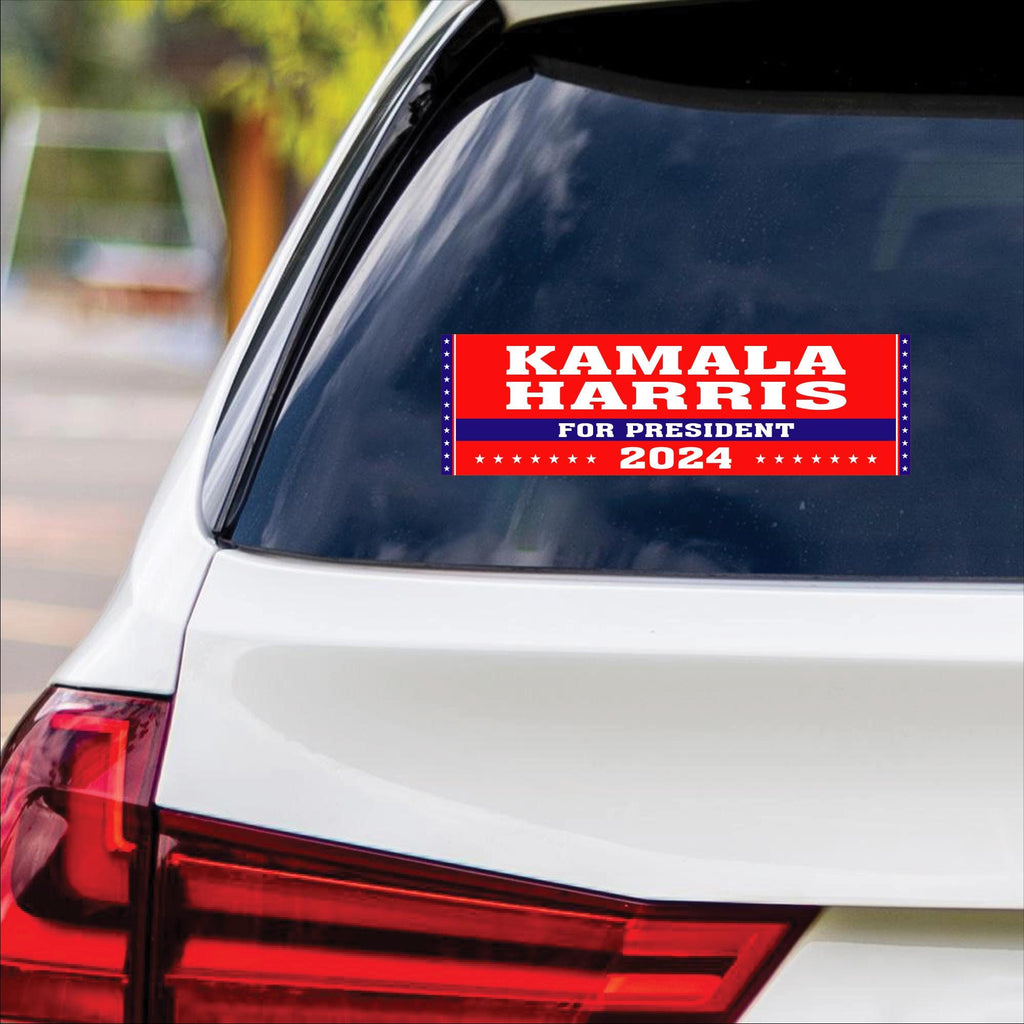 Kamala Harris 2024 Sticker Vinyl Decal, Harris For President 2024 Vinyl Sticker, Madam President, Election Harris Bumper Sticker - 10" x 3"