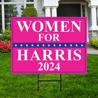 Kamala Harris 2024 Yard Sign - Coroplast Harris For President 2024 Lawn Sign, Election 2024, Women for Harris Signs with Metal H-Stake