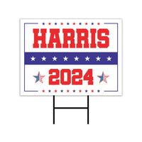 Kamala Harris 2024 Yard Sign - Coroplast Kamala Harris For President 2024 Lawn Sign, 2024 President Election Harris Signs with Metal H-Stake