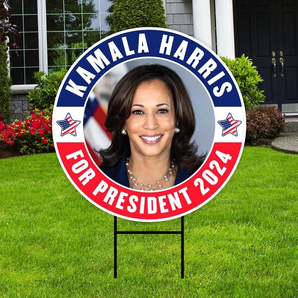 For President Sign Kamala Harris 2024 Yard Sign - Coroplast Kamala Harris For President 2 ...
