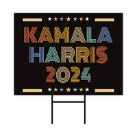Kamala Harris 2024 Yard Sign - Coroplast Kamala Harris For President 2024 Lawn Sign, 2024 President Election Harris Signs with Metal H-Stake