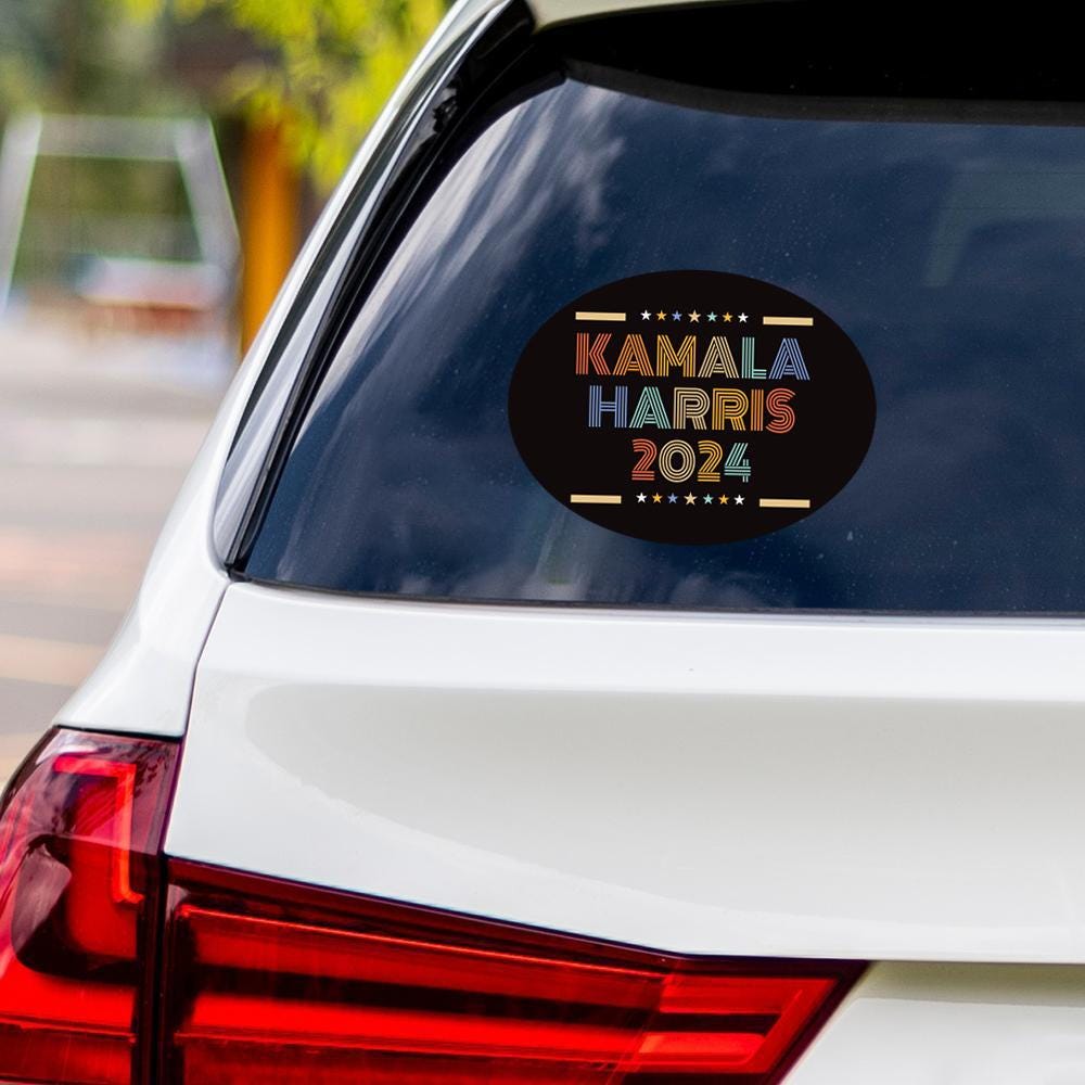 Kamala Harris 2024 Sticker Vinyl Decal, Harris For President 2024 Vinyl Sticker, Madam President, Election Harris Bumper Sticker - 6" x 4.5"