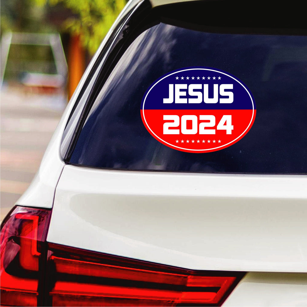 Jesus 2024 Sticker Vinyl Decal, Jesus 2024 Our Only Hope Bumper Sticker Decal - 6" x 4.5"
