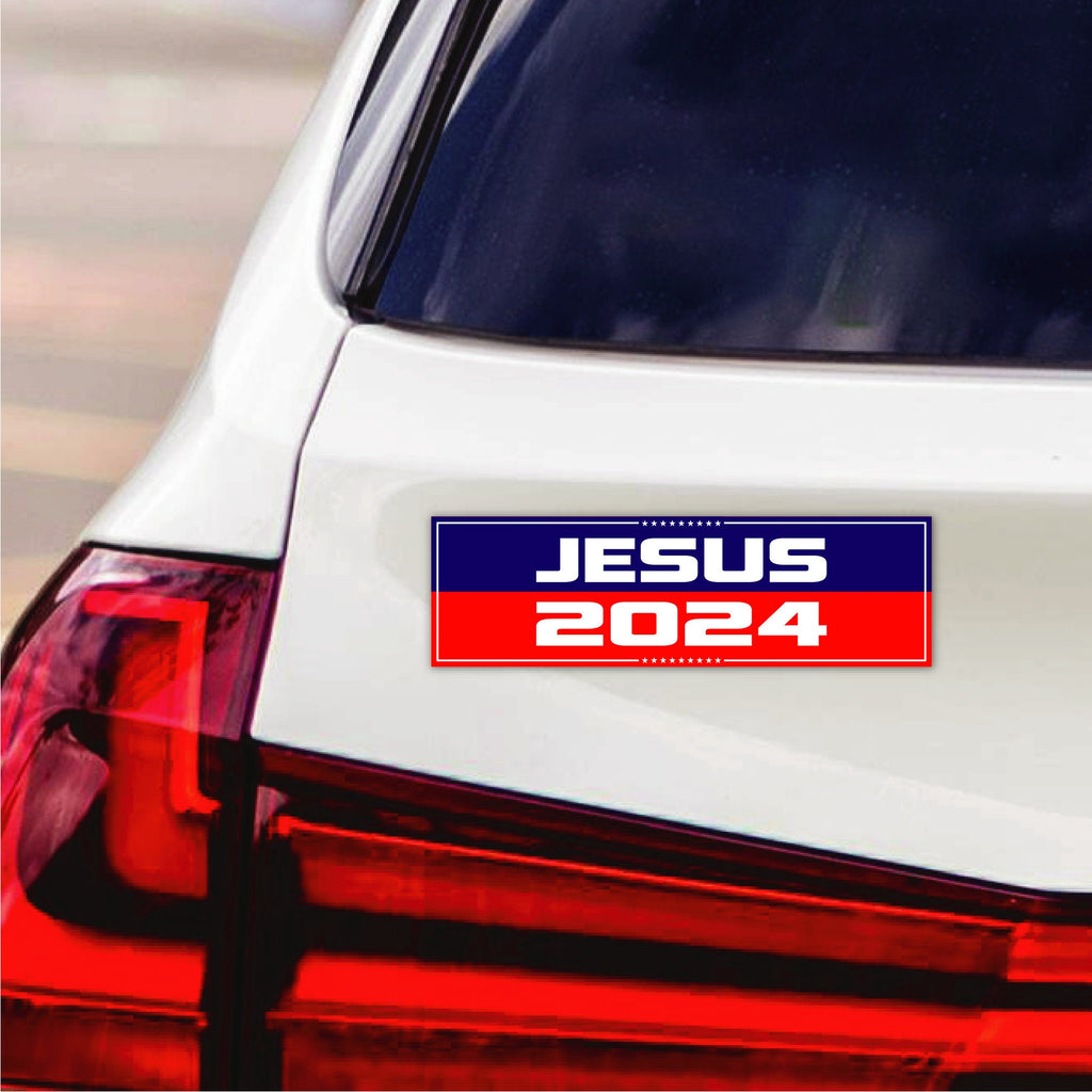 Jesus Christ 24 Only Jesus Can Save This Nation Car Magnet, Jesus 2024 Magnet, Jesus Our Only Hope , Jesus Vehicle Magnet - 10" x 3"