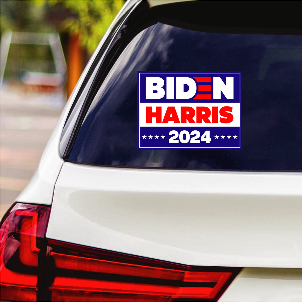 Biden Harris 2024 Sticker Vinyl Decal, Biden for President 2024 Vinyl Sticker, Biden Harris 2024 Bumper Sticker - 6" x 4.5"