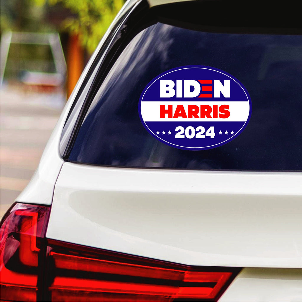 Biden Harris 2024 Sticker Vinyl Decal, Biden for President 2024 Vinyl Sticker, Biden Harris 2024 Bumper Sticker - 6" x 4.5"