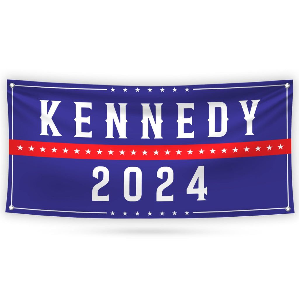 Kennedy 2024 Banner Sign, 13 Oz Waterproof RFK Jr. Election 2024 Banner, Robert F. Kennedy Jr. For President 2024 Banner With Metal Grommets
