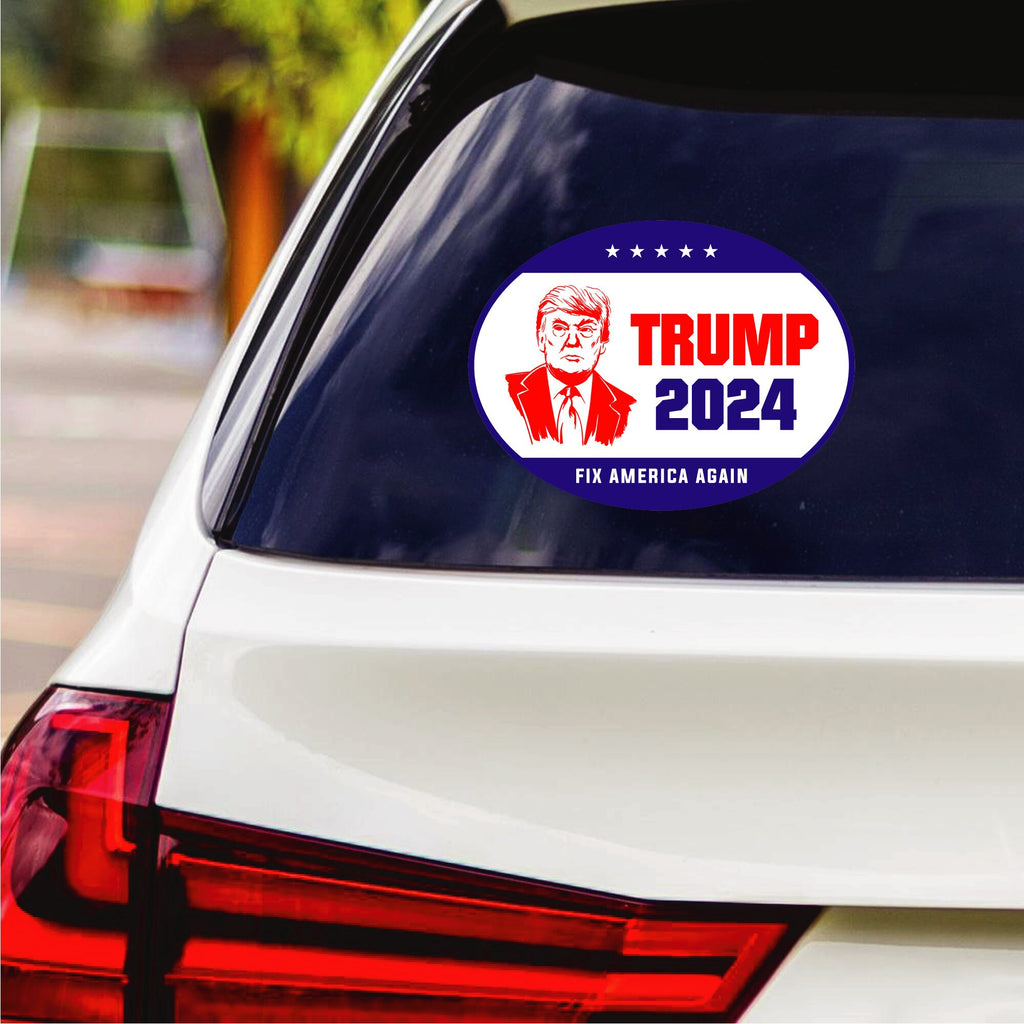 Fix America Again Trump 2024 Sticker Vinyl Decal - Donald Trump For President 2024, Take America Back Bumper Sticker - 6" x 4.5"