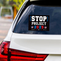 Stop Project 2025 Sticker Vinyl Decal, Vote Democrat Vinyl Sticker, 2024 Election, Vote Blue Save Democracy Bumper Sticker, 6" x 4.5"