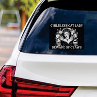 Childless Cat Lady Sticker Vinyl Decal, Harris For President 2024 Vinyl Sticker, Election 2024 Skeleton Halloween Bumper Sticker - 6" x 4.5"