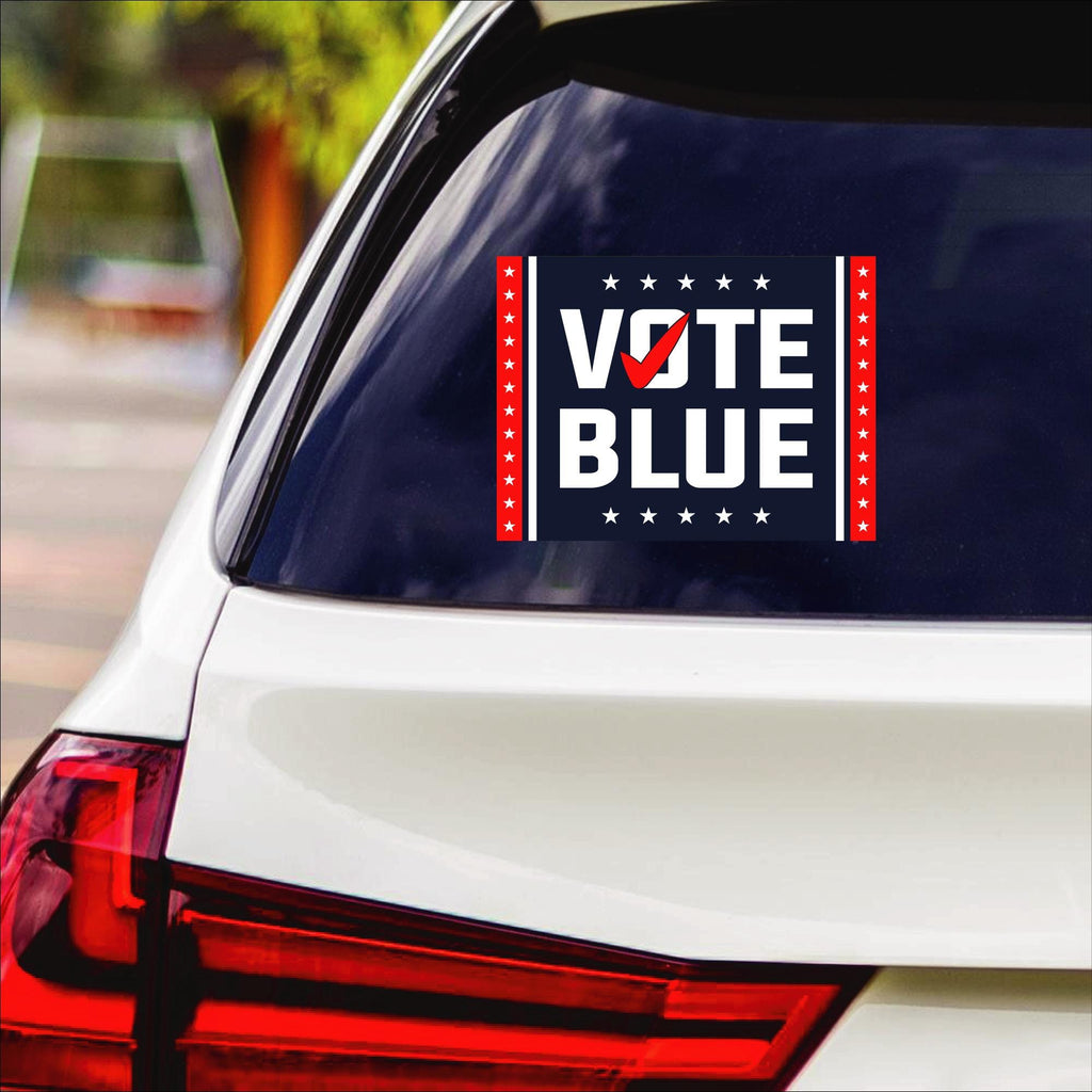 Vote Blue Save Democracy Sticker Vinyl Decal, Vote Democrat Vinyl Sticker, 2024 President Election, Vote Blue Bumper Sticker, 6" x 4.5"
