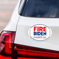 Fire Biden 2024 Car Magnet, Anti Biden Vehicle Magnet, 2024 President Election Bumper, Fire Biden Magnet, 6" x 4.5"