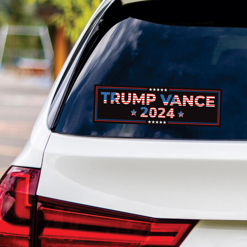 Trump Vance 2024 Sticker Vinyl Decal, Trump 2024 Vinyl Sticker, 2024 Election, Take America Back, Trump Campaign Bumper Sticker, 10" x 3"