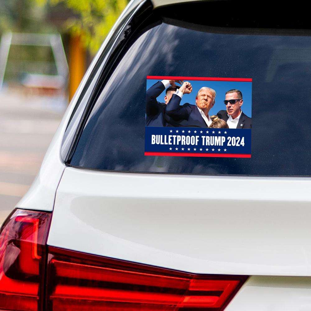 Trump 2024 Sticker Vinyl Decal - Still Standing, Trump Shot, Trump Never Surrender, Trump Fight, Election 2024 Bumper Sticker - 6" x 4.5"