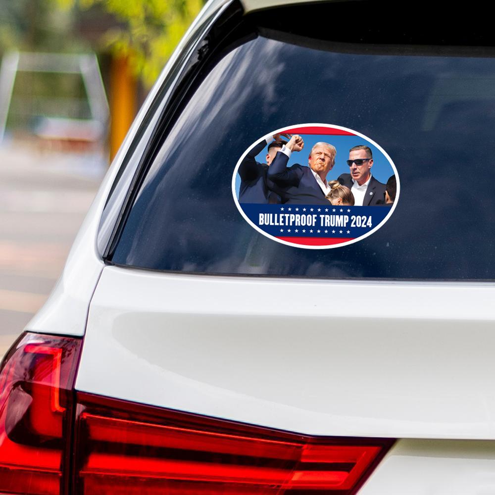 Trump 2024 Sticker Vinyl Decal - Still Standing, Trump Shot, Trump Never Surrender, Trump Fight, Election 2024 Bumper Sticker - 6" x 4.5"