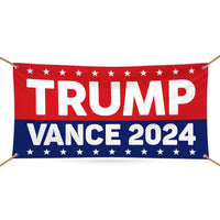 Trump Vance 2024 Banner Sign, 13 Oz Heavy Duty Waterproof Trump For President 2024, Take American Back Vinyl Banner with Metal Grommets