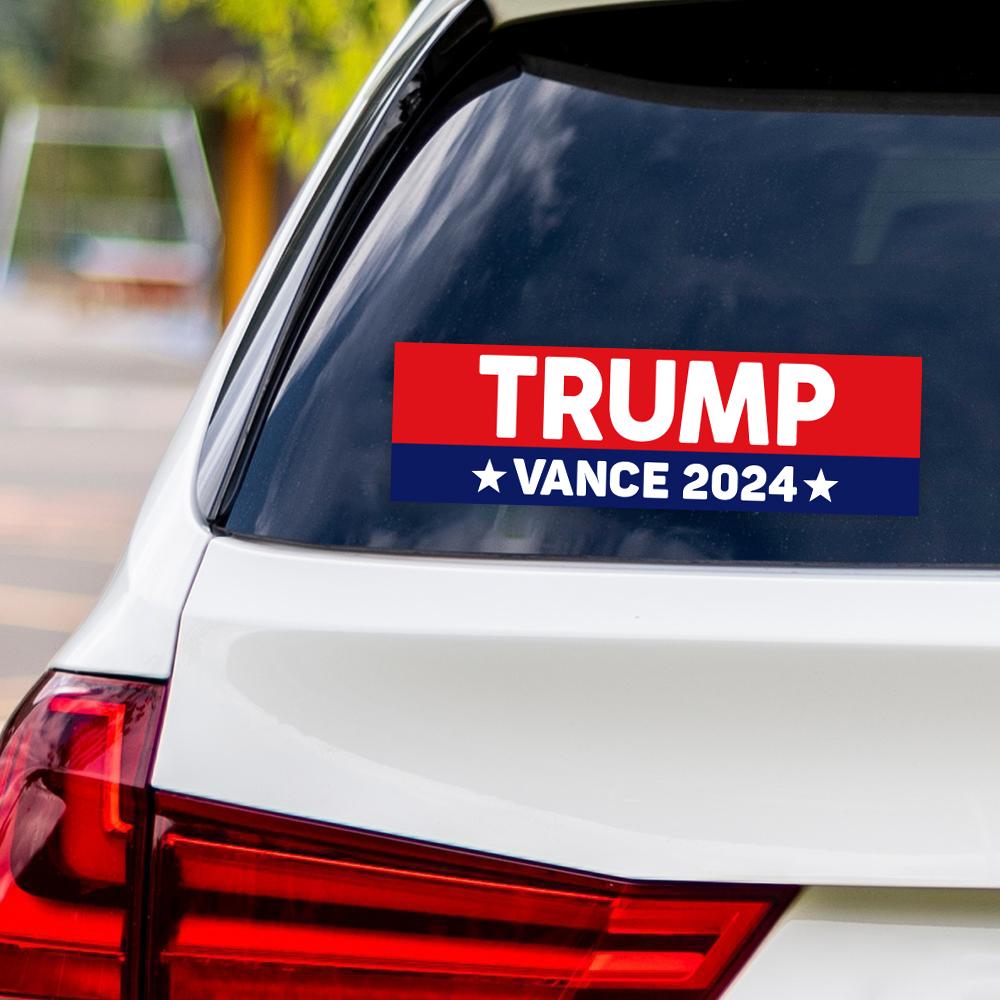 Trump Vance 2024 Sticker Vinyl Decal, Trump 2024 Vinyl Sticker, 2024 Election, Take America Back, Trump Campaign Bumper Sticker, 10" x 3"