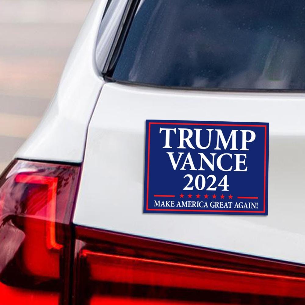 Trump Vance 2024 Magnet, Take America Back, Trump For President 2024 Car Magnet, Trump Magnet, Trump 2024 Vehicle Magnet, 6" x 4.5"