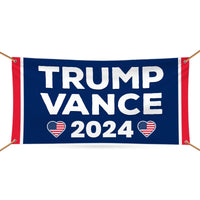 Trump Vance 2024 Banner Sign, 13 Oz Heavy Duty Waterproof Trump For President 2024, Take American Back Vinyl Banner with Metal Grommets