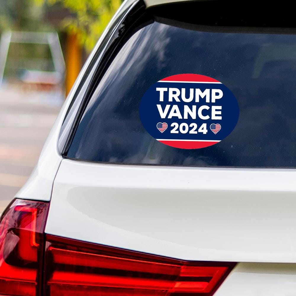 Trump Vance 2024 Sticker Vinyl Decal, Trump 2024 Vinyl Sticker, 2024 Election, Take America Back, Trump Campaign Bumper Sticker, 6" x 4.5"