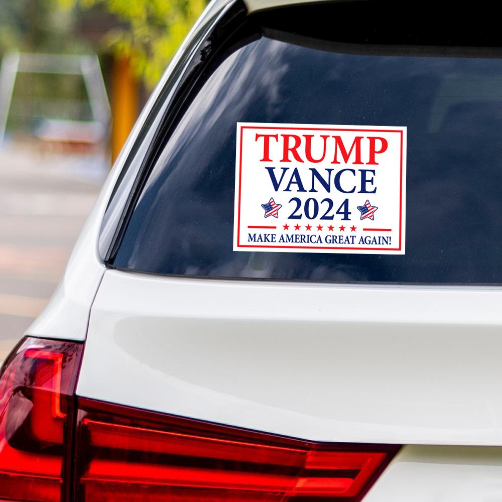 Trump Vance 2024 Sticker Vinyl Decal, Trump 2024 Vinyl Sticker, 2024 Election, Take America Back, Trump Campaign Bumper Sticker, 6" x 4.5"